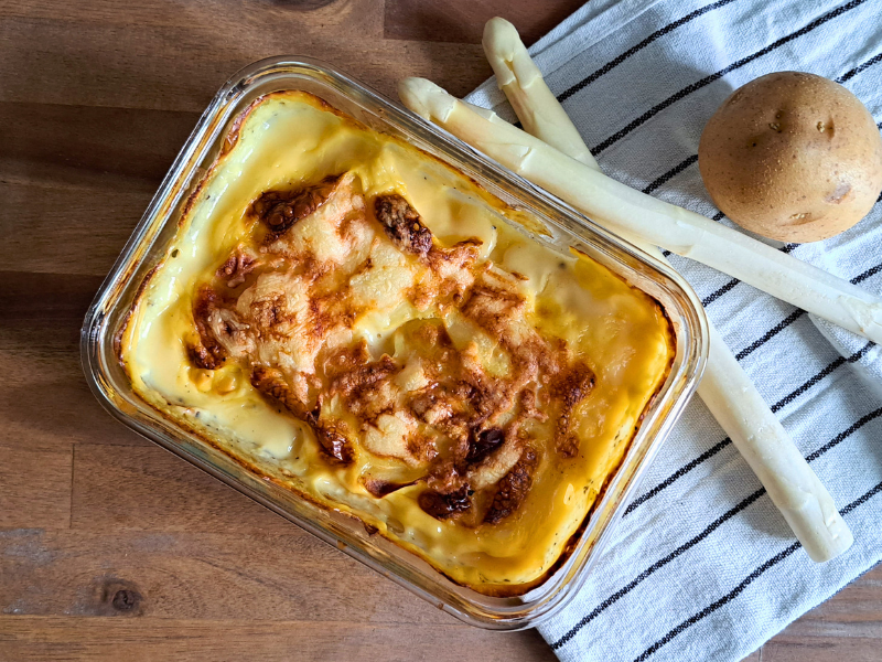 Kartoffel-Spargel-Gratin